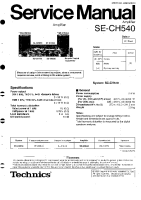 Technics - SECH-540 - Service manual 